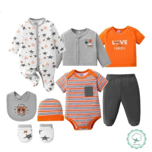 8pc Soft Unisex Newborn Layette
