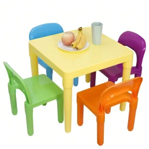 Kids Table and 4 Chairs Activity Play Set