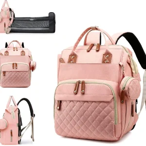 3 In 1 Diaper Backpack With Foldable Changing Pad
