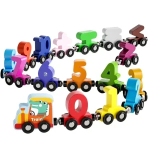 12PC Set Magnetic Dinosaur Number Train